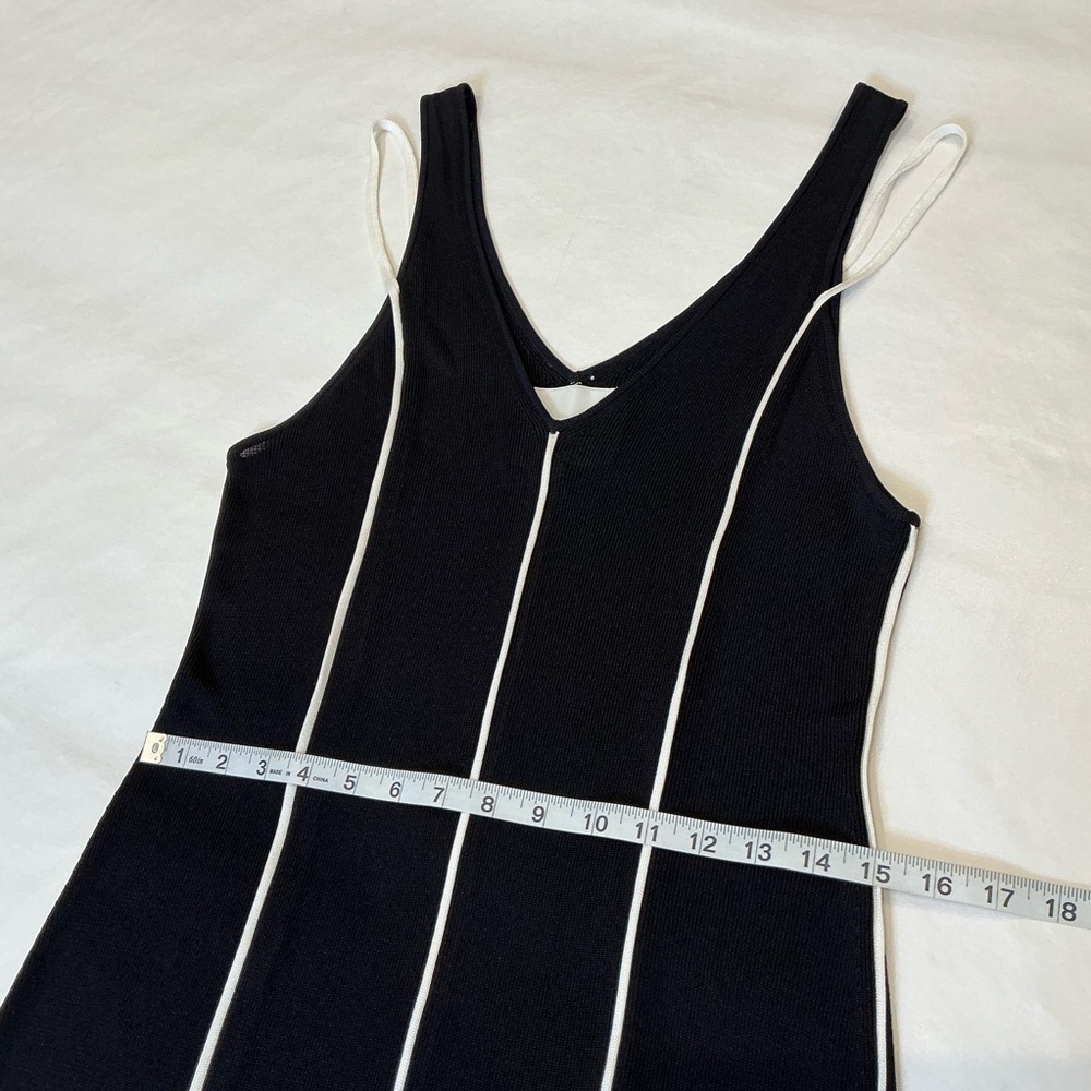 3.1 PHILLIP LIM V-Neck Tank Lux Viscose Midi Dress with Piping Trim Size Large - Picture 11 of 16